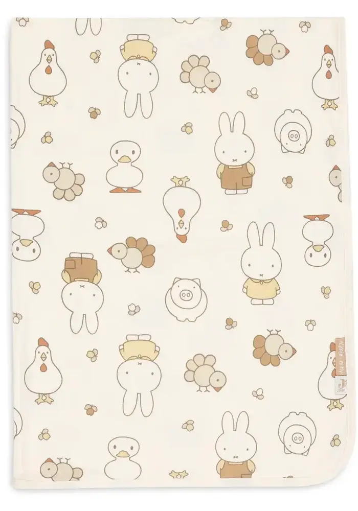 Jollein Deken Wieg Jersey 75x100cm Miffy Family Farm