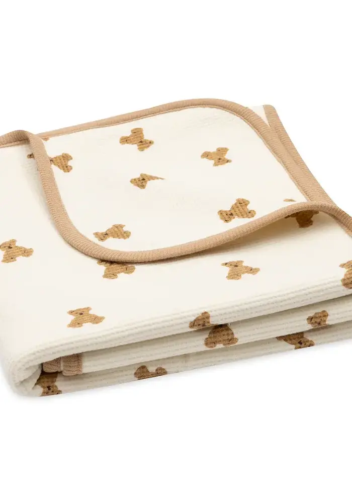 Jollein Deken Wieg 75x100cm Mini Teddy Bear Little Waffle