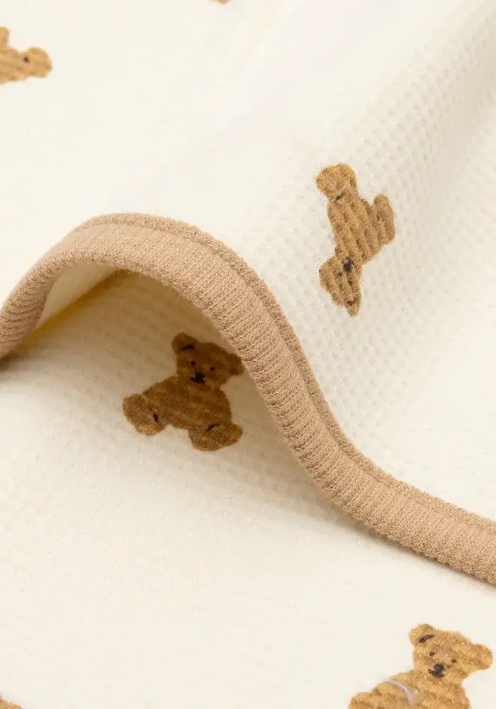 Jollein Deken Wieg 75x100cm Mini Teddy Bear Little Waffle