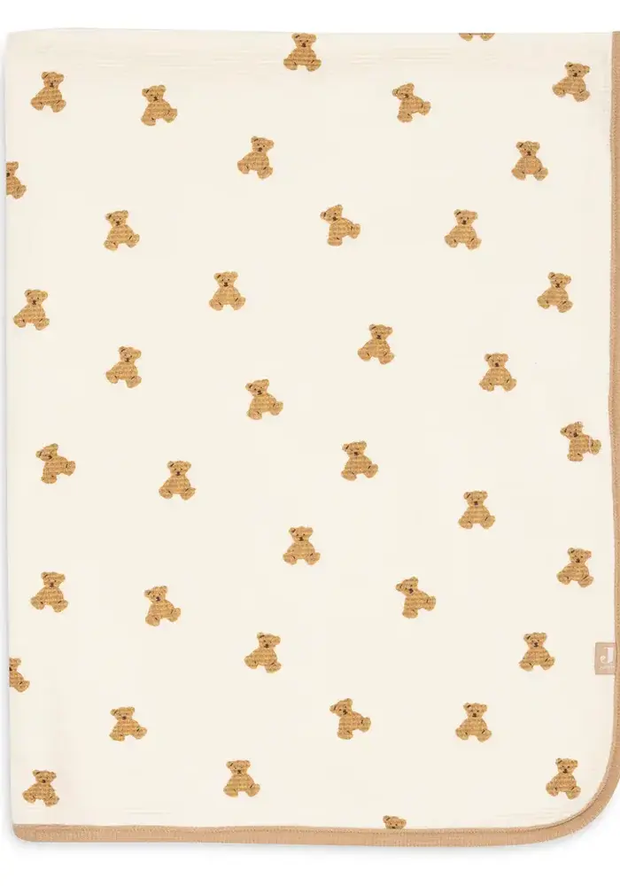 Jollein Deken Wieg 75x100cm Mini Teddy Bear Little Waffle