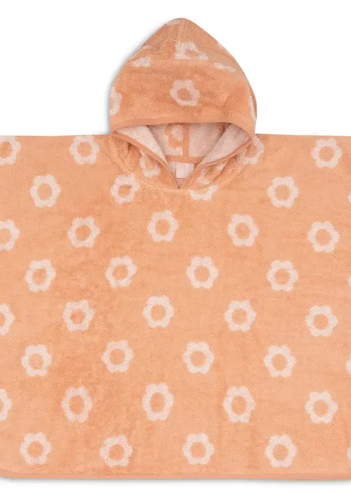 Jollein Badponcho Badstof Jacquard Flower Reversible
