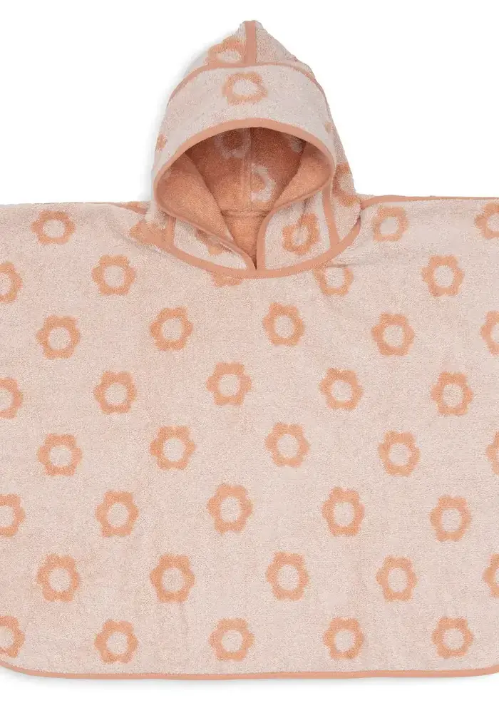 Jollein Badponcho Badstof Jacquard Flower Reversible