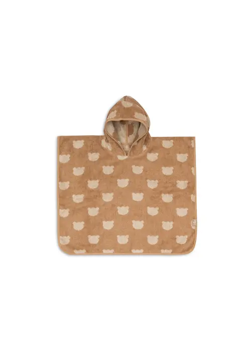 Jollein Jollein Badponcho Badstof Jacquard Teddy Bear Reversible