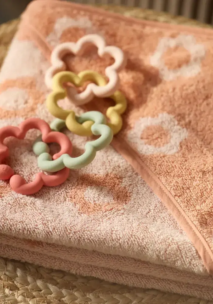 Jollein Badcape Badstof 75x75cm Jacquard Flower