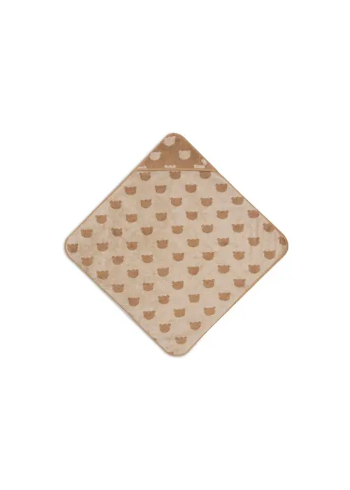 Jollein Jollein Badcape Badstof 75x75cm Jacquard Teddy Bear