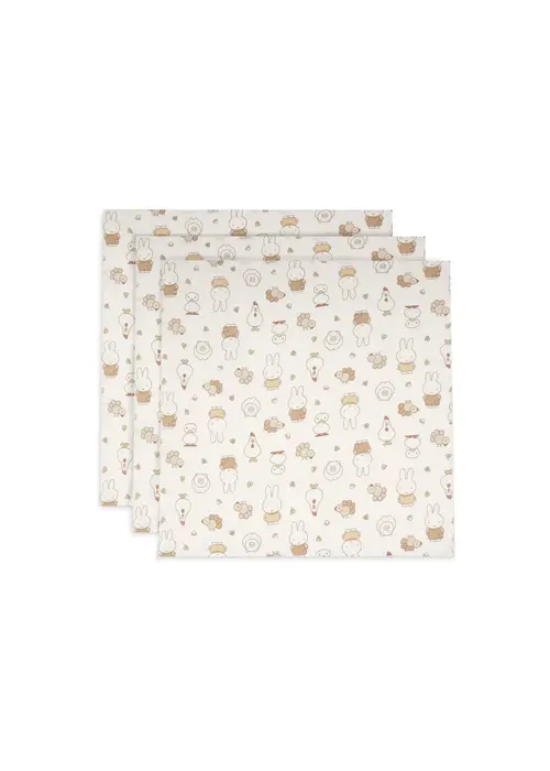 Jollein Jollein Hydrofiele Doek Small 70x70cm Miffy Family Farm (3pack)