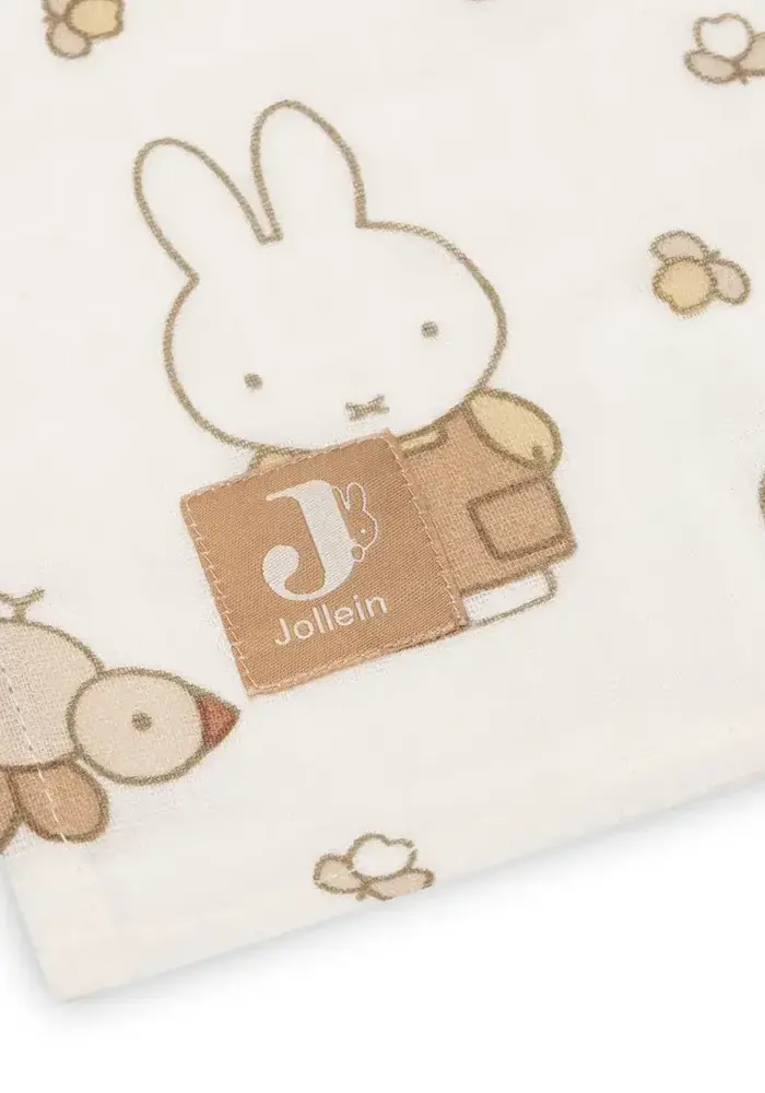 Jollein Hydrofiele Doek Large 115x115cm - Miffy Family Farm - 2 Stuks