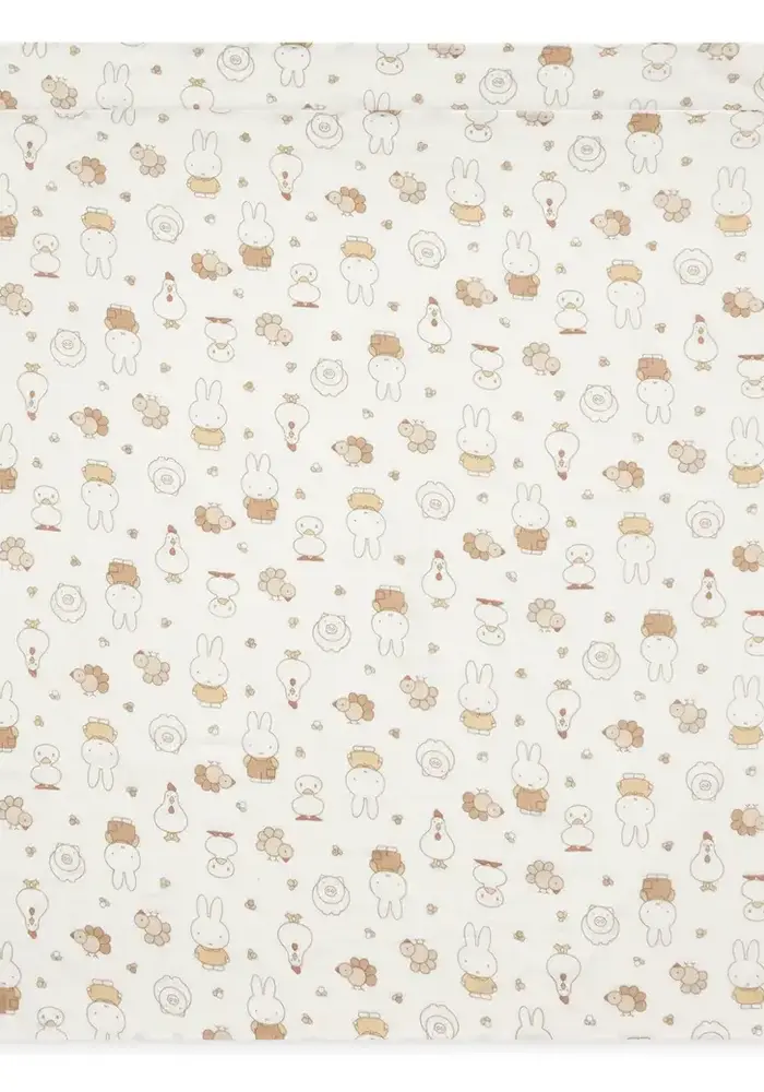 Jollein Hydrofiele Doek Large 115x115cm - Miffy Family Farm - 2 Stuks