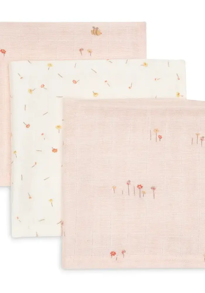 Jollein Monddoekje Hydrofiel 31x31cm - Pretty Picnic - 3 Stuks