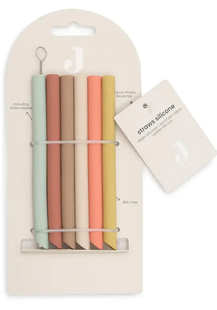 Jollein Siliconen Rietjes Mixed Shades (6-pack)