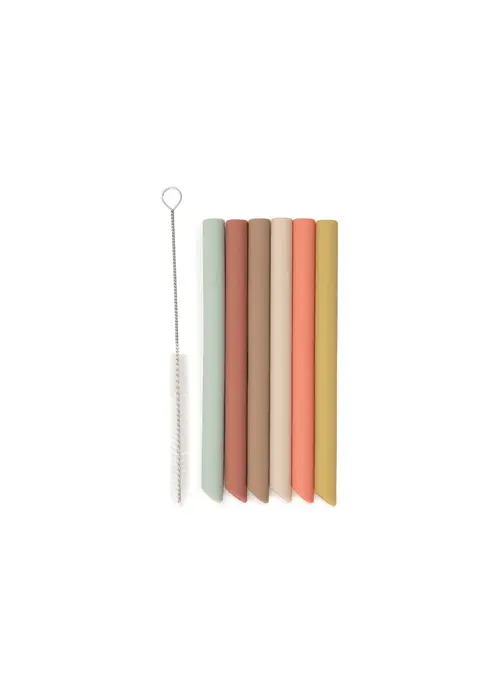Jollein Jollein Siliconen Rietjes Mixed Shades (6-pack)