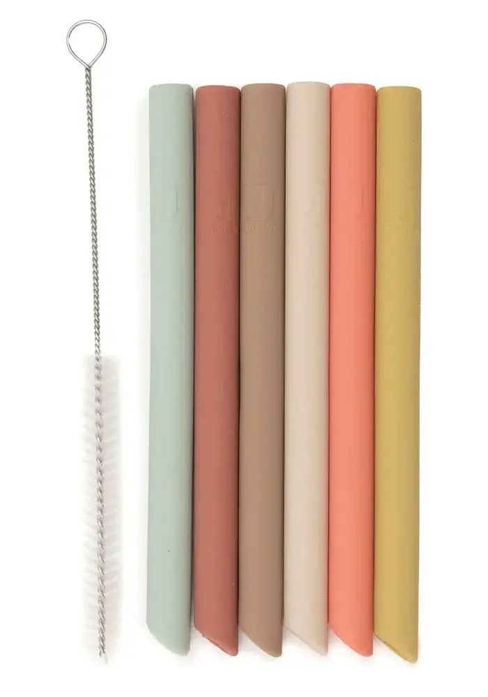 Jollein Siliconen Rietjes Mixed Shades (6-pack)