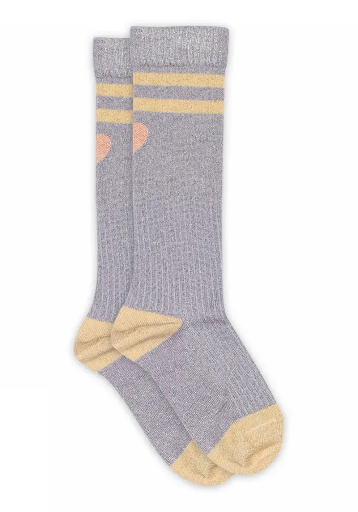 MP Denmark Elga glitter knee socks Wisteria