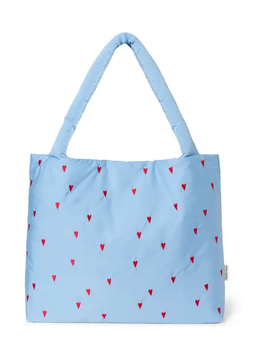 Studio Noos Studio Noos Light Blue Hearts Puffy Mom Bag
