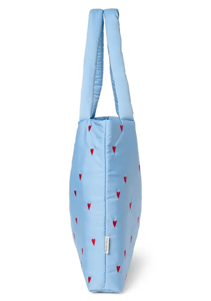 Studio Noos Light Blue Hearts Puffy Mom Bag