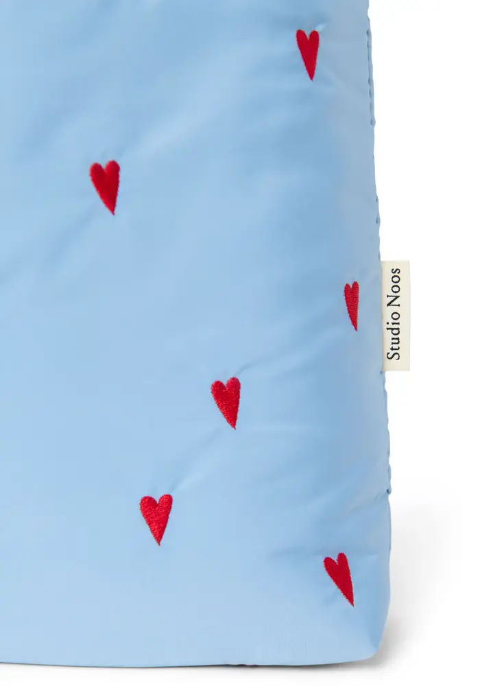 Studio Noos Light Blue Hearts Puffy Mom Bag