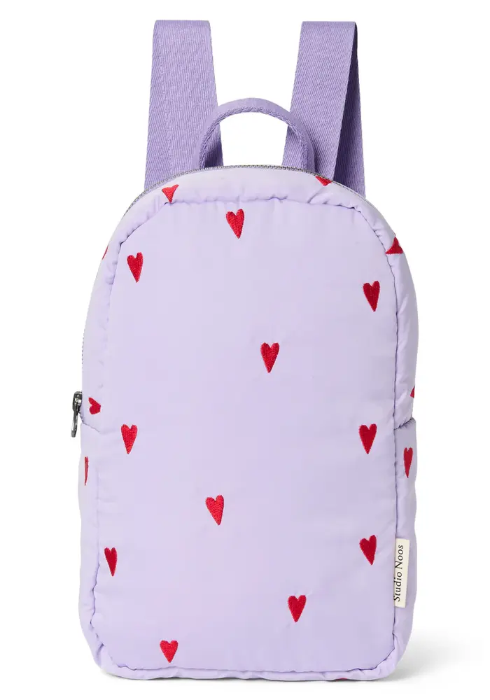 Studio Noos Purple Hearts Puffy Mini Rugzak