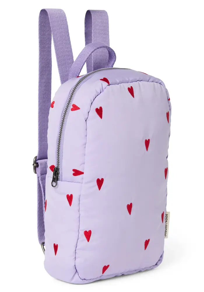 Studio Noos Purple Hearts Puffy Mini Rugzak