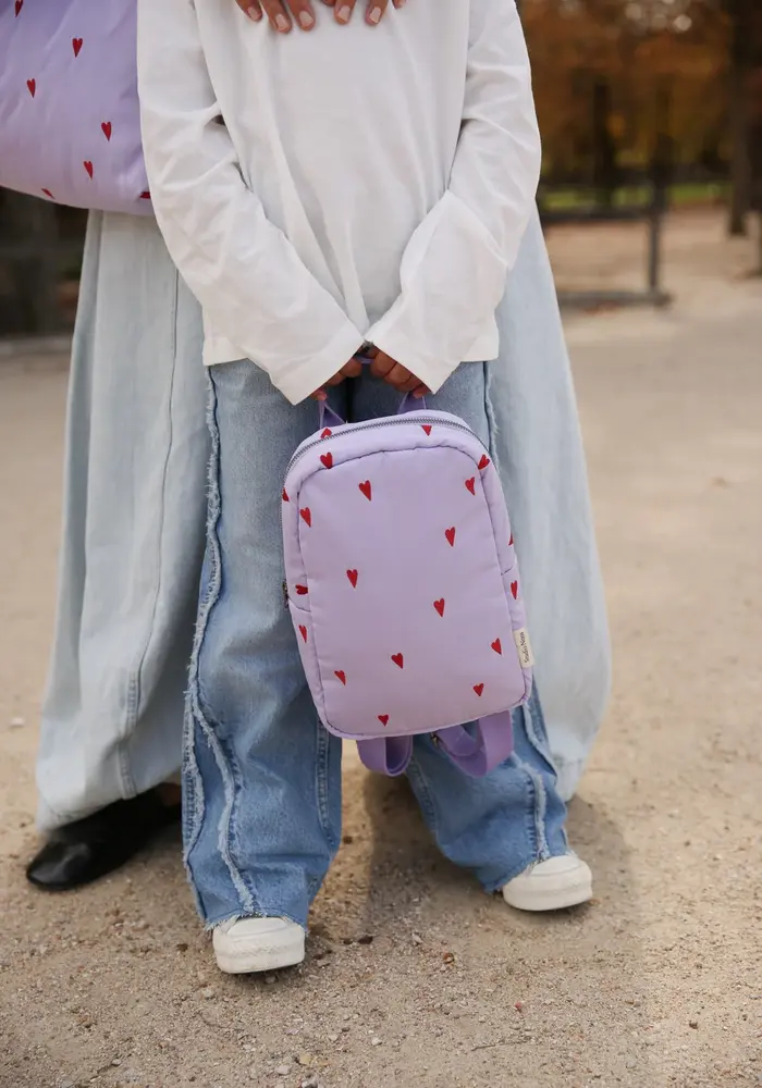 Studio Noos Purple Hearts Puffy Mini Rugzak