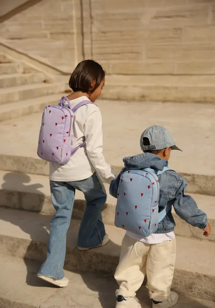 Studio Noos Purple Hearts Puffy Mini Rugzak