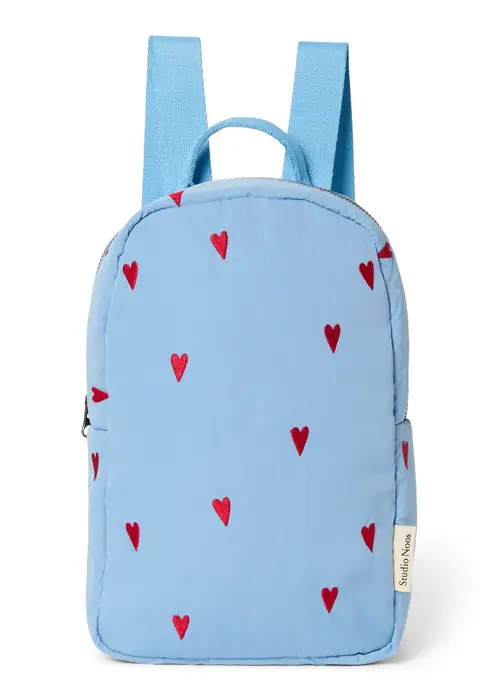 Studio Noos Studio Noos Light Blue Hearts Puffy Mini Rugzak