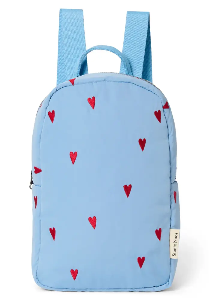 Studio Noos Light Blue Hearts Puffy Mini Rugzak