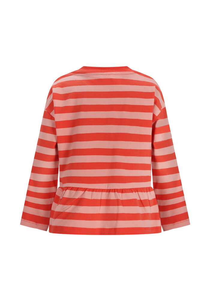 The New Chapter T-shirt Loua Red Pink Stripes