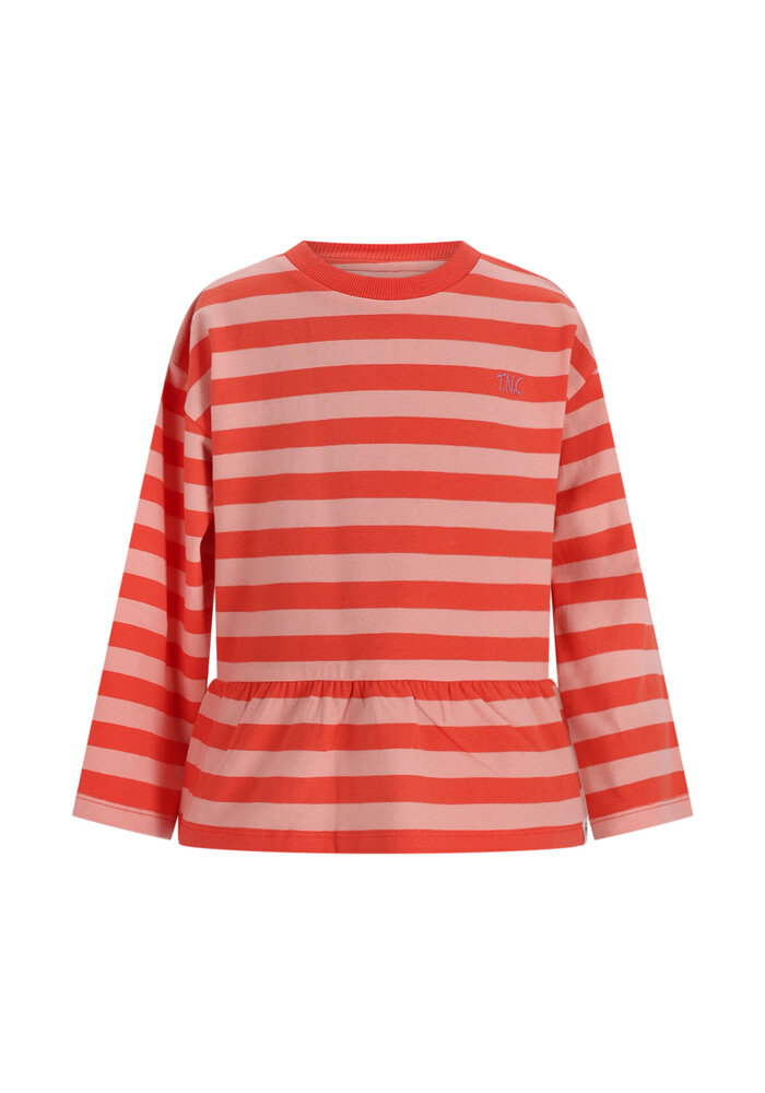 The New Chapter T-shirt Loua Red Pink Stripes