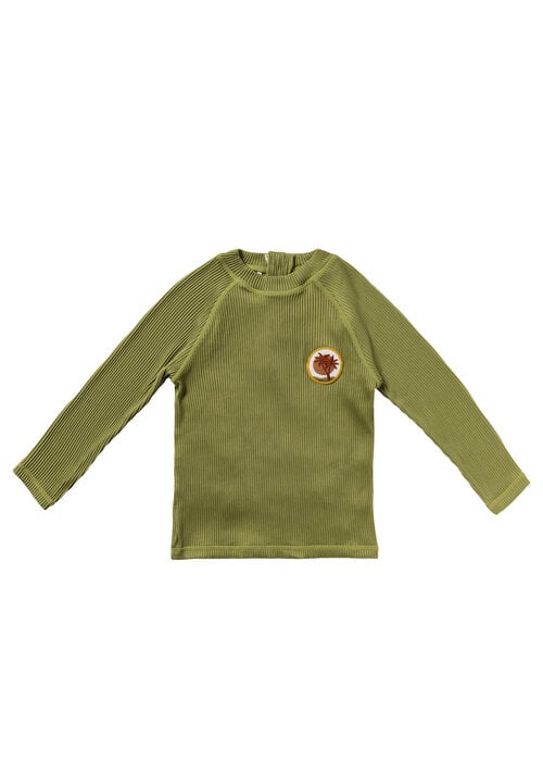 Salted Stories Salted Stories Solid Rib | Swim Longsleeve Iguana