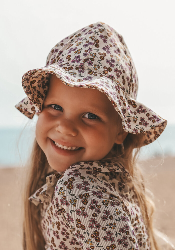Salted Stories Sparkly Flower | Sun Hat Bombay Brown