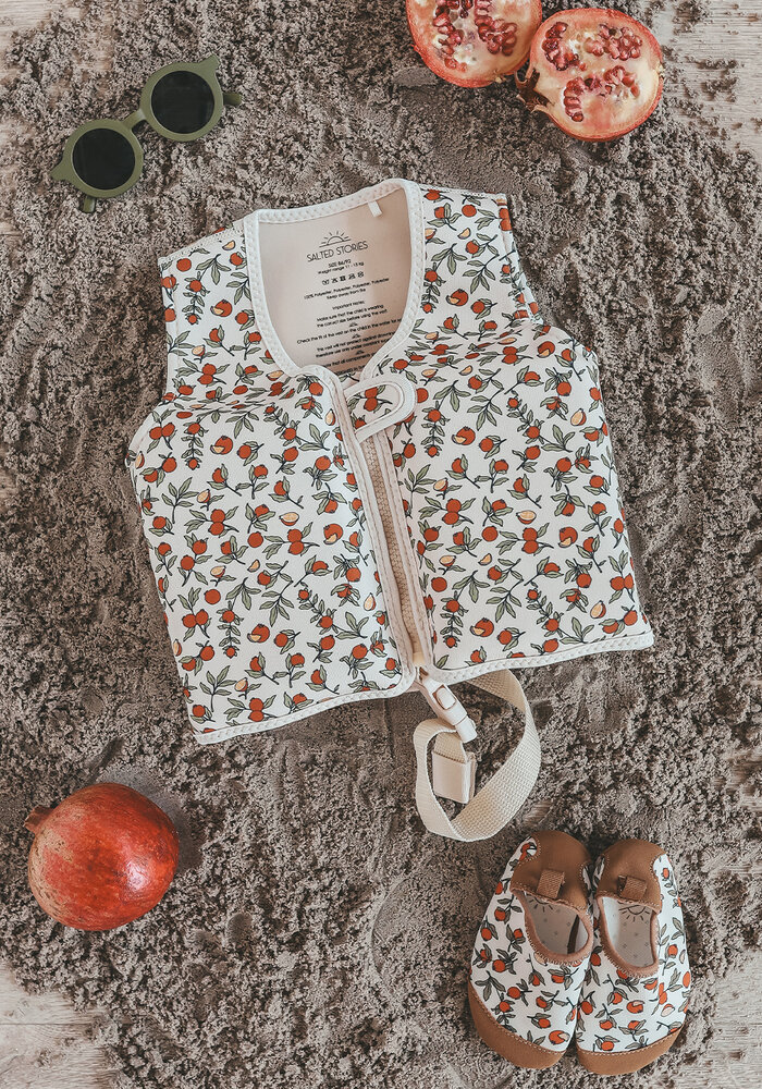 Salted Stories Pommegranate | Floating Vest White Swan