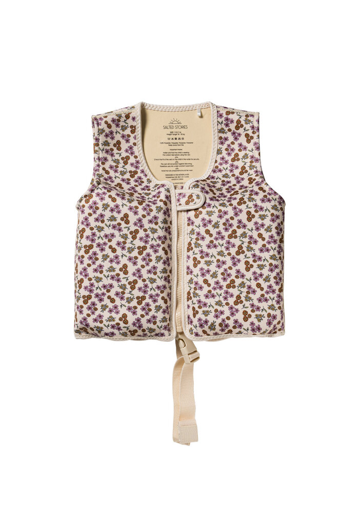 Salted Stories Sparkly Flowers | Floating Vest White Swan