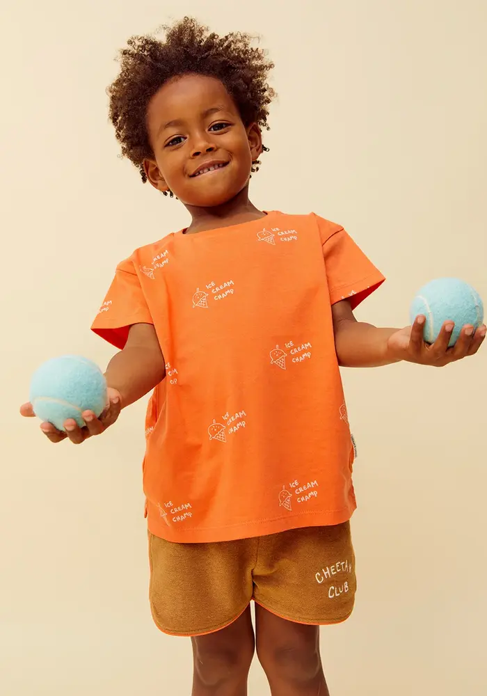Sproet & Sprout T-shirt ice cream print orange