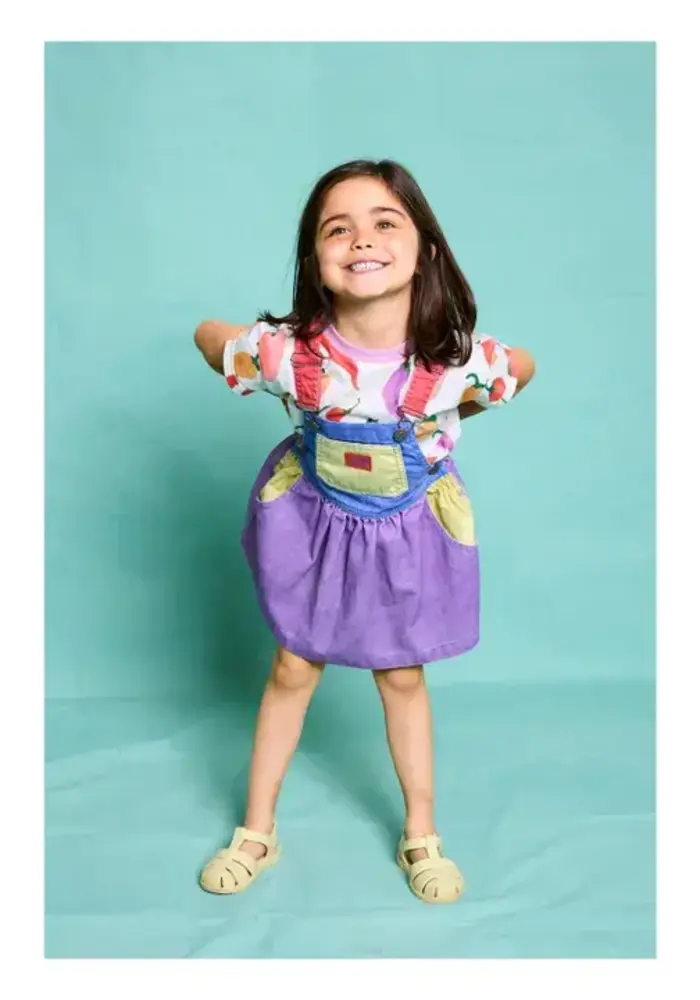 Favorite People MOZZERELLA SKIRT OVERALLS COLOR BLOCK