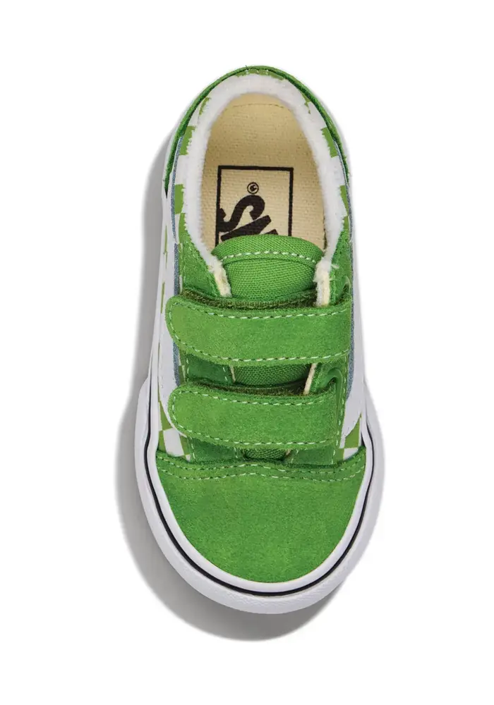 Vans Old Skool V COLOR THEORY CHECKERBOARD Lime Burst