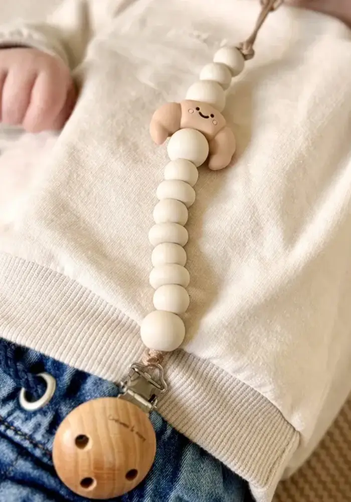 Chewies & More Speenkoord Croissant | Clip - Linnen