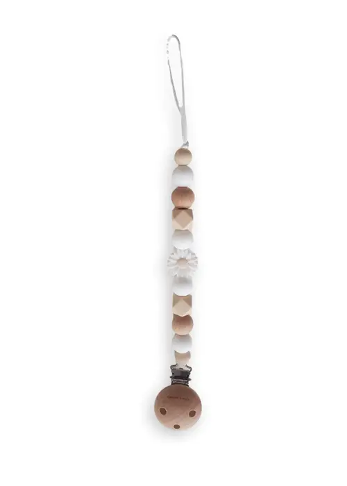 Chewies & More Chewies & More Speenkoord - Daisy | Wood | Clip - White