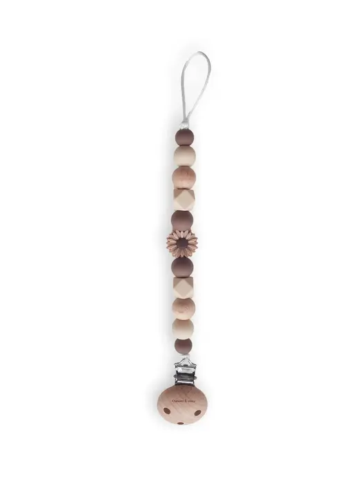 Chewies & More Chewies & More Speenkoord - Daisy | Wood | Clip - Brown