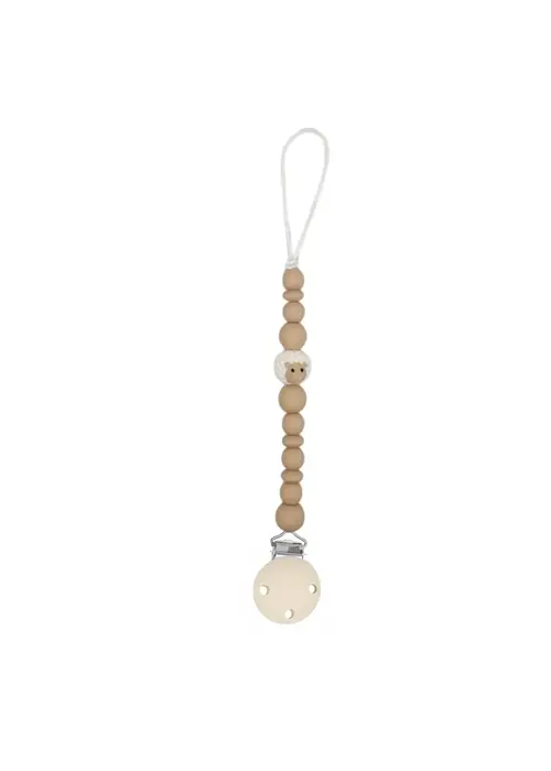 Chewies & More Chewies & More Speenkoord - Silicone Sheep | Clip - Greige Wool