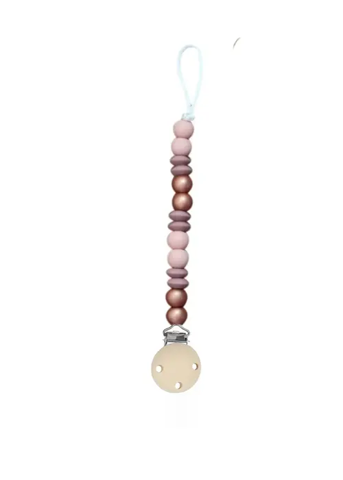 Chewies & More Chewies & More Speenkoord - Sparkle - Clip - Rose Gold