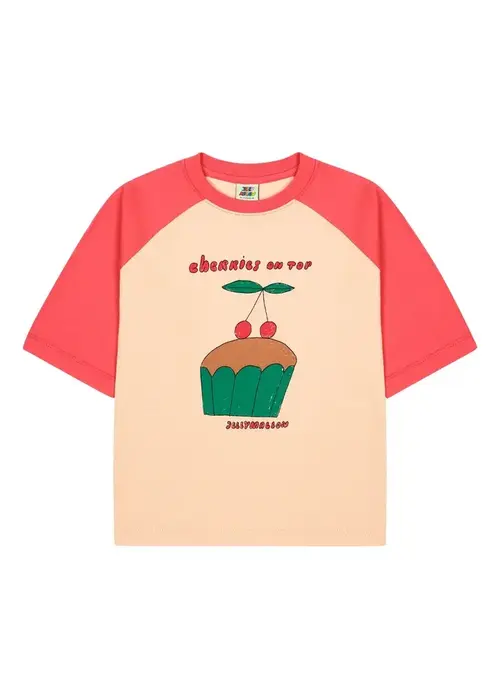 Jelly Mallow Jelly Mallow Cherry Cupcake Raglan T-shirt