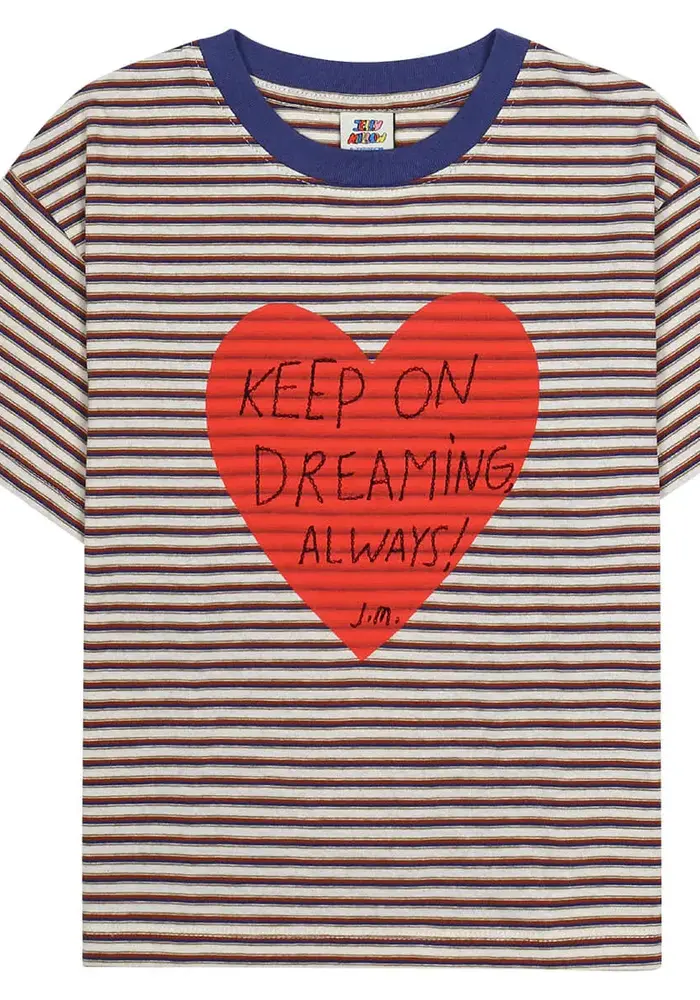 Jelly Mallow Heartchain Stripe T-shirt_NAVY