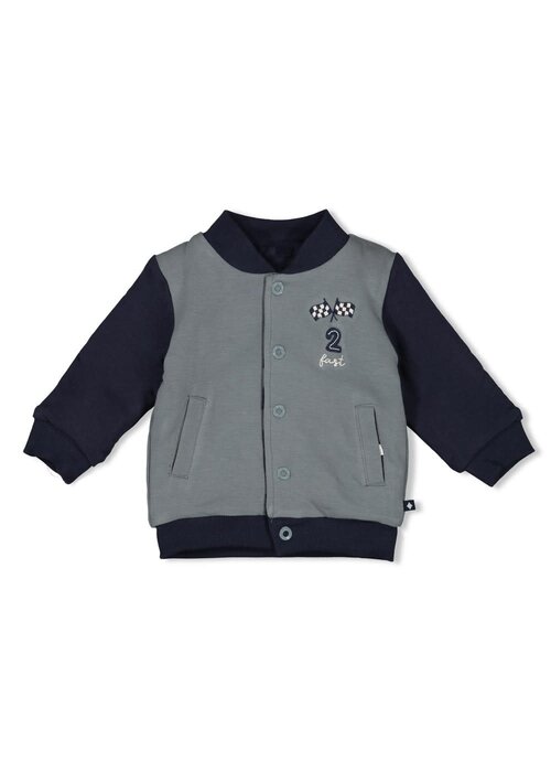 Feetje Feetje Omkeerbaar vestje - Let's Go! Petrol