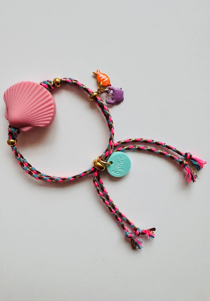 ByMelo Armbandje Schelp roze