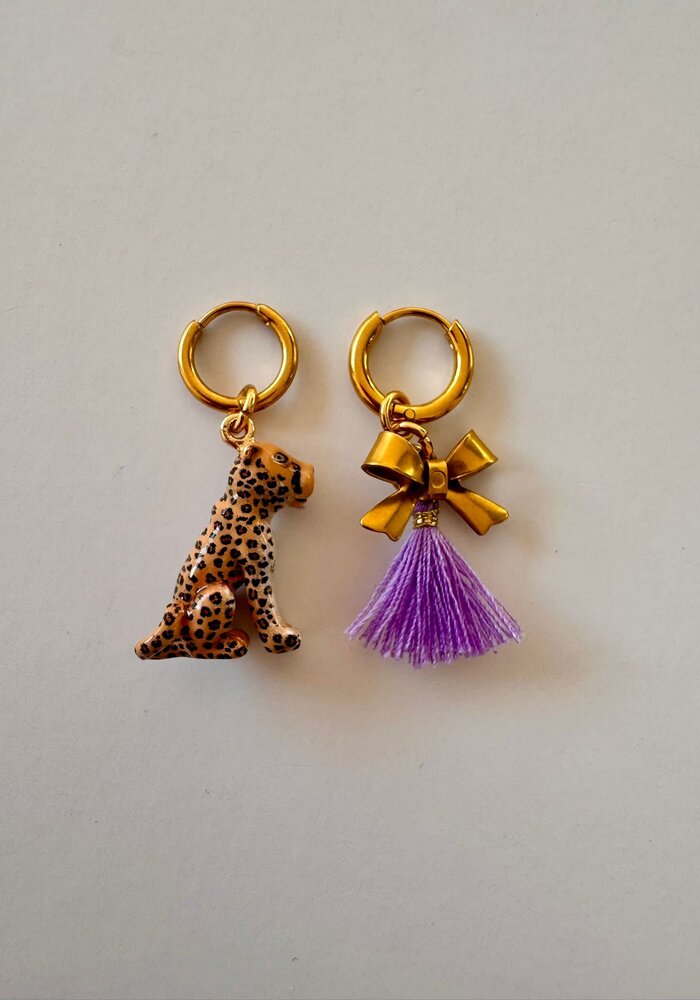 ByMelo Oorbellen luipaard