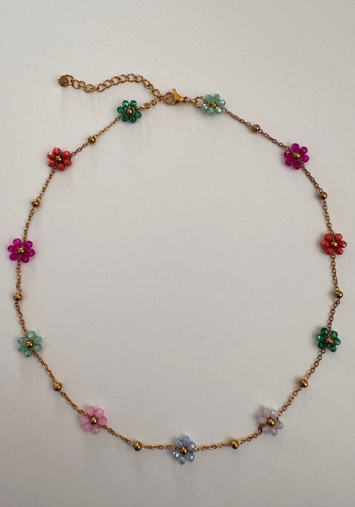 ByMelo Ketting flower multicolor