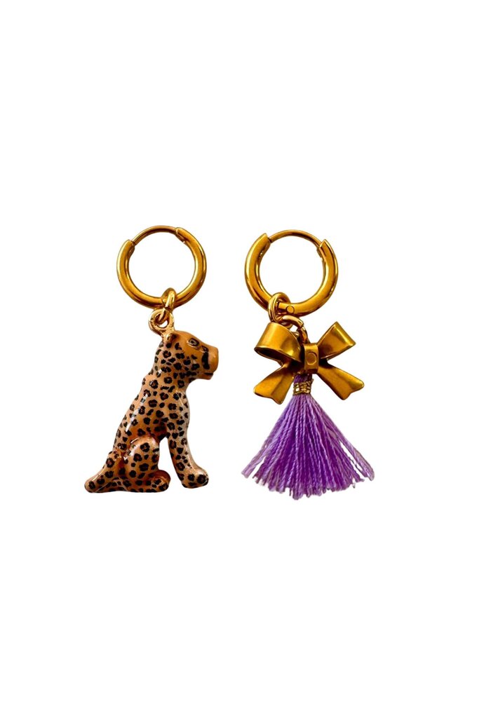 ByMelo Oorbellen luipaard