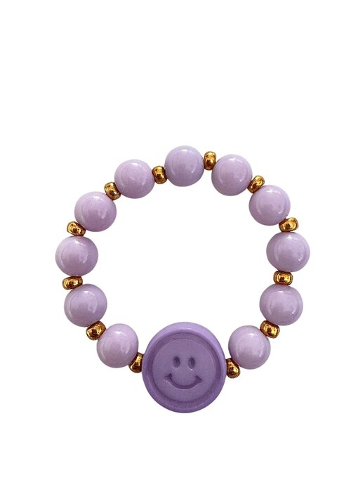ByMelo ByMelo Armbandje Smiley Paars
