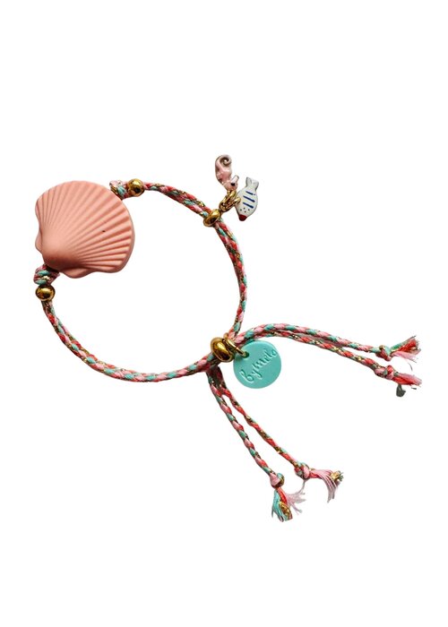 ByMelo ByMelo Armbandje Schelp licht roze