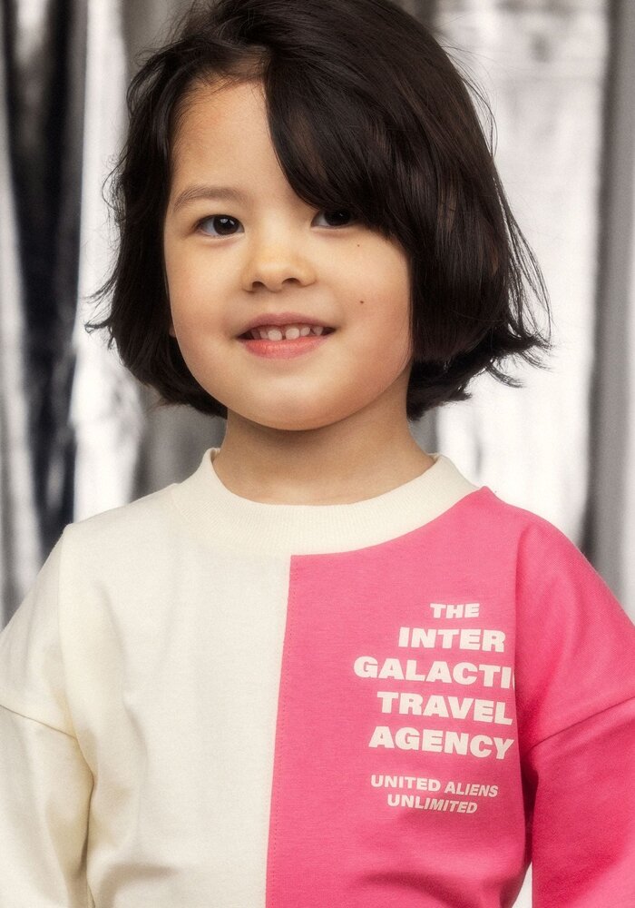 Mini Rodini Travel agency split color sp ss tee Multi
